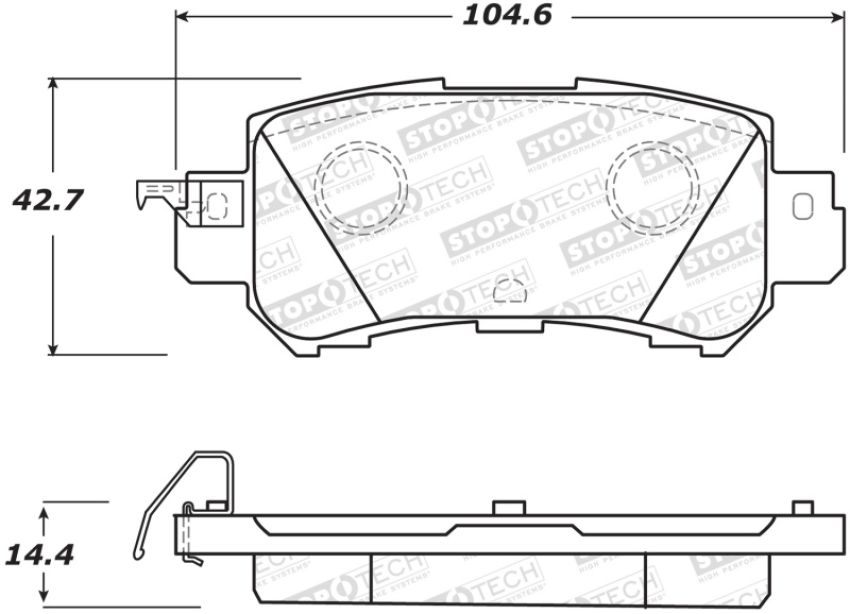 Stoptech 308.16240 Street Brake Pads - Front