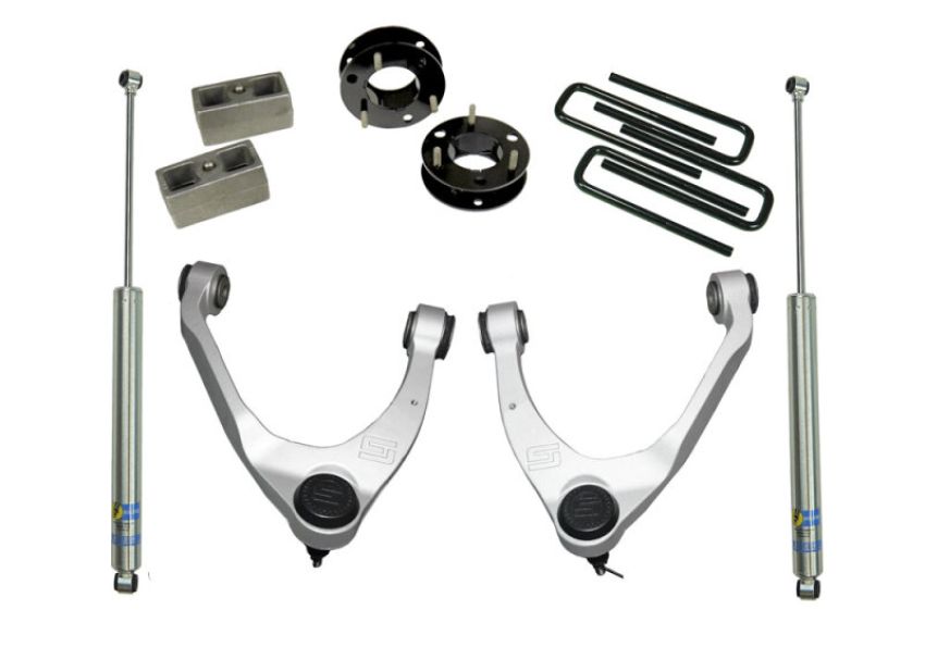 Superlift 3850B 07-16 Chevy Silv 1500 2WD 3.5in Lift Kit w/ Cast Steel Control Arms & Bilstein Rear Shocks