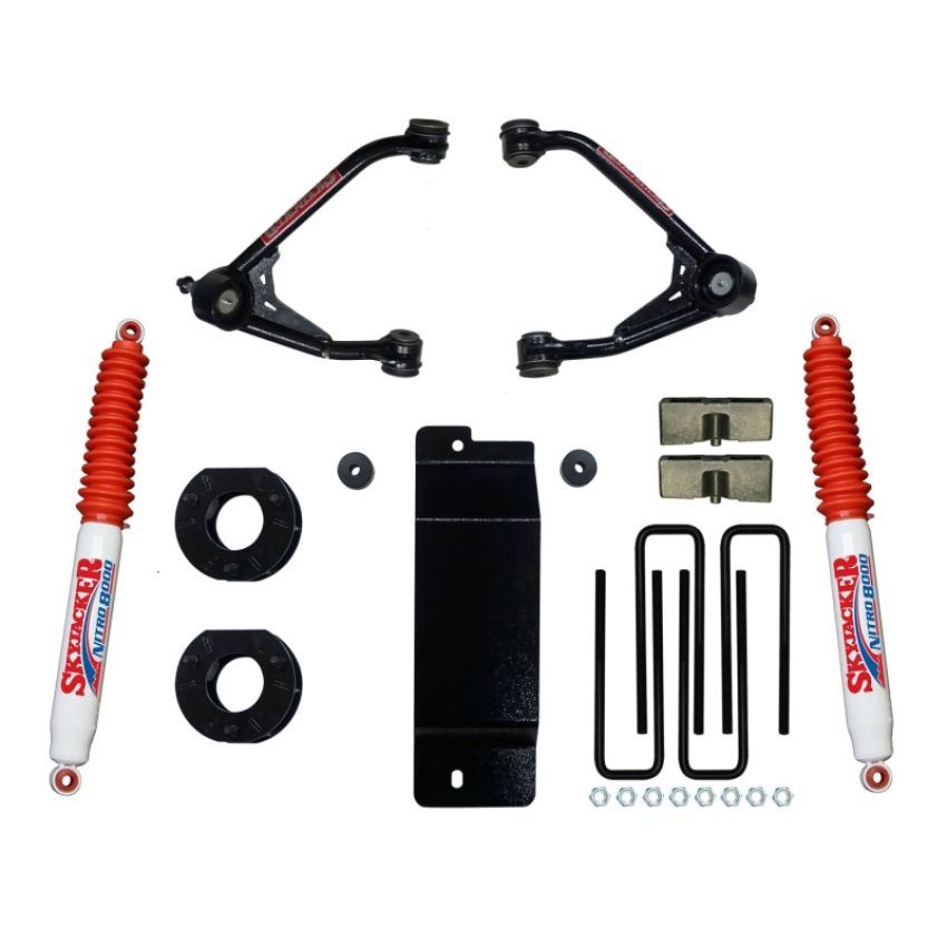 Skyjacker C7350PN 2007-2013 GM 1500 4WD 3.5-4in UCA Lift Kit w/Rear Nitro 8000 Shocks