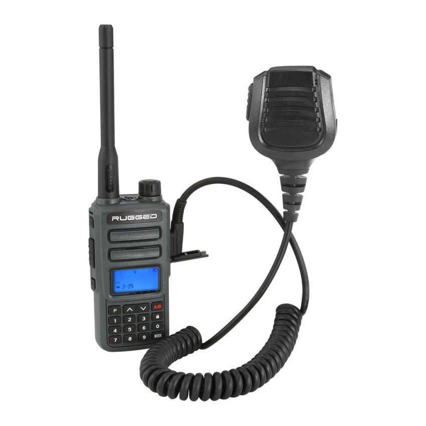 Rugged Radios GMR2-G BUNDLE - Rugged GMR2 PLUS - GMRS / FRS Two Way Handheld Radio with Hand Mic