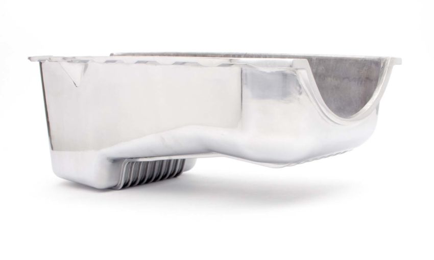 RACING POWER CO-PACKAGED RPCR8443 80-85 SBC Alum Stock Oil Pan Polished