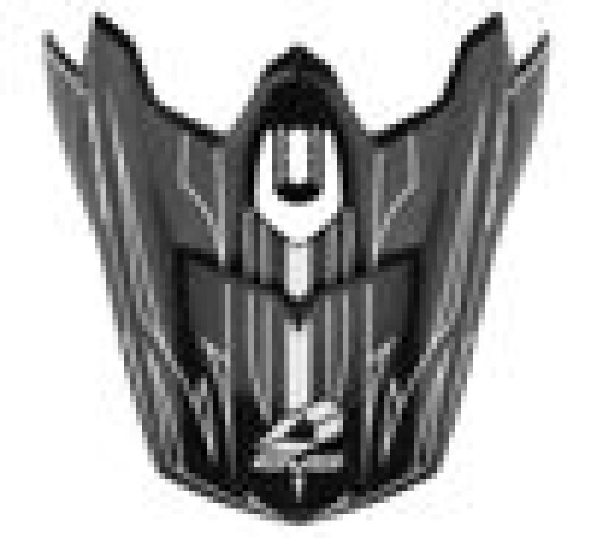 EVS H16T3P-VSMBKW T3 Pinner Visor - Matte Black/White