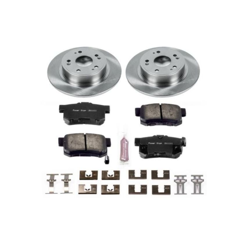 PowerStop KOE3128 OE Stock Replacement Low-Dust Ceramic Brake Pad and Rotor Kit