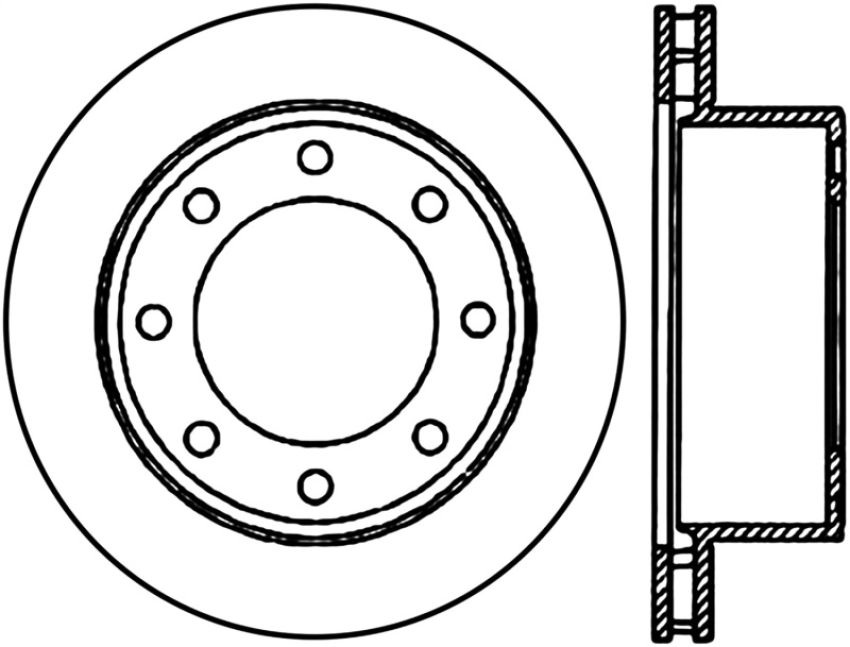 Stoptech 126.65071CSL Power Slot 00-05 Ford Excursion / 01-04 F250 2WD/4WD Rear Left Slotted CRYO Rotor