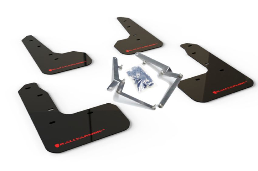 Rally Armor MF51-UR-BLK/RD Black Mud Flap/Red Logo