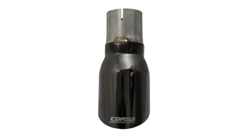 Corsa Performance TK005BLK Single 4.0in. Black PVD Pro-Series Universal Tip Kit (2.75in. Inlet-Clamp Includ