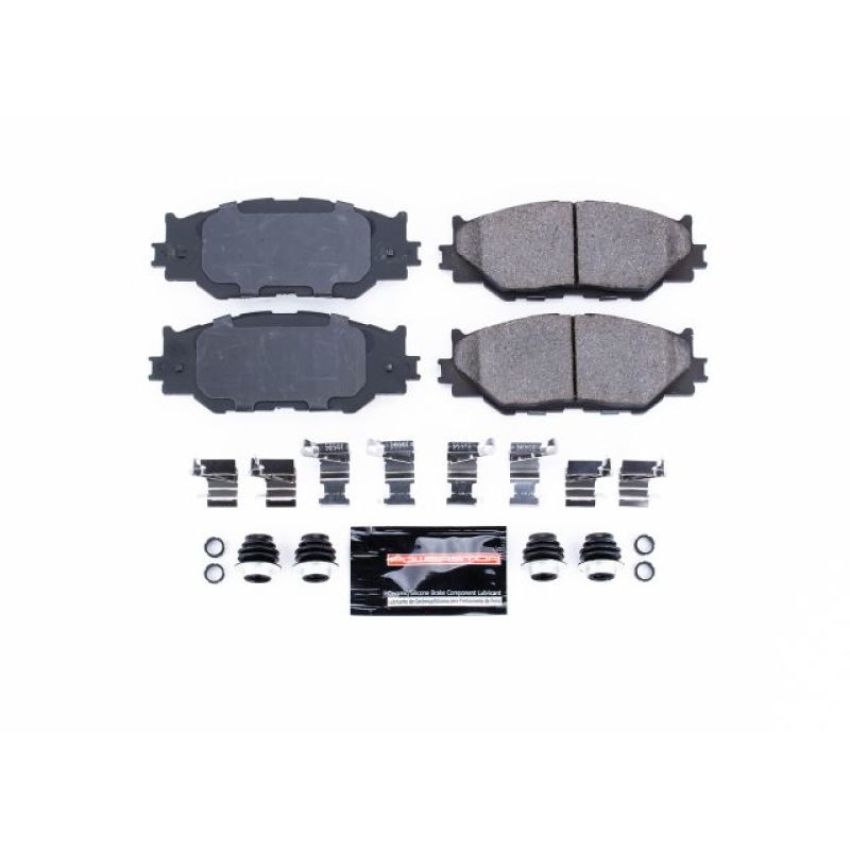 PowerStop Z23-1178 PowerStop - Z23 Daily Driver Carbon-Fiber Ceramic Brake Pads with Hardware Kit