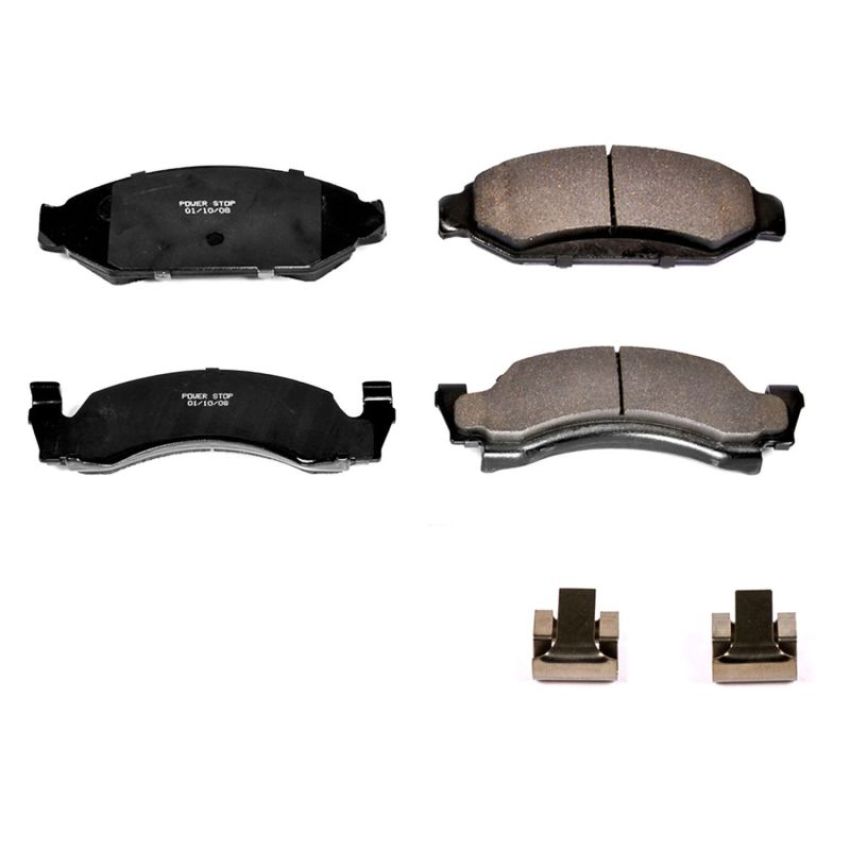 PowerStop 17-375 PowerStop - Z17 Low-Dust Ceramic Brake Pads with Hardware