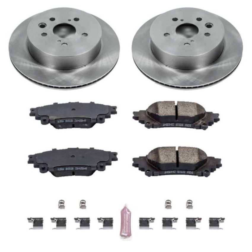 PowerStop KOE6928 OE Stock Replacement Low-Dust Ceramic Brake Pad and Rotor Kit