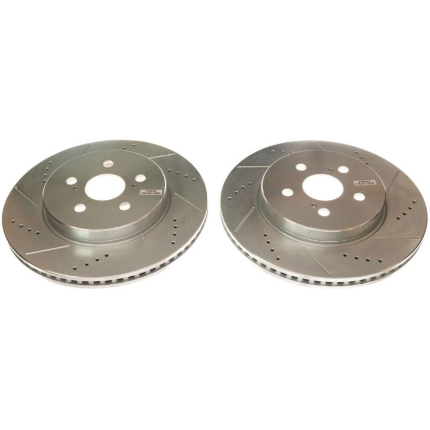 PowerStop JBR1780XPR PowerStop Evolution Performance Drilled, Slotted & Plated Brake Rotor Pair