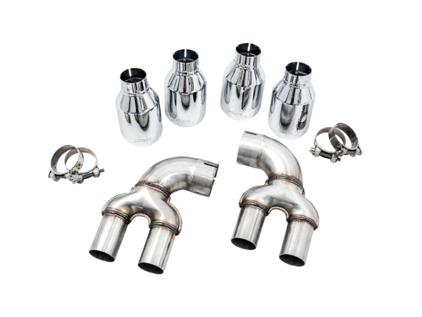 AWE Tuning 3810-42018 2019+ BMW M340i (G20) OE-Config-To-Quad Tip Conversion Kit - Chrome Silver Tip