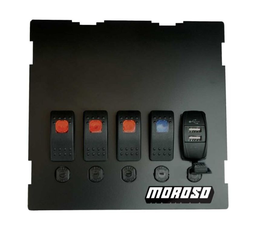 Moroso 74317 99-04 Mazda Miata NB Radio/HVAC Pocket Block Off Plate With Switches