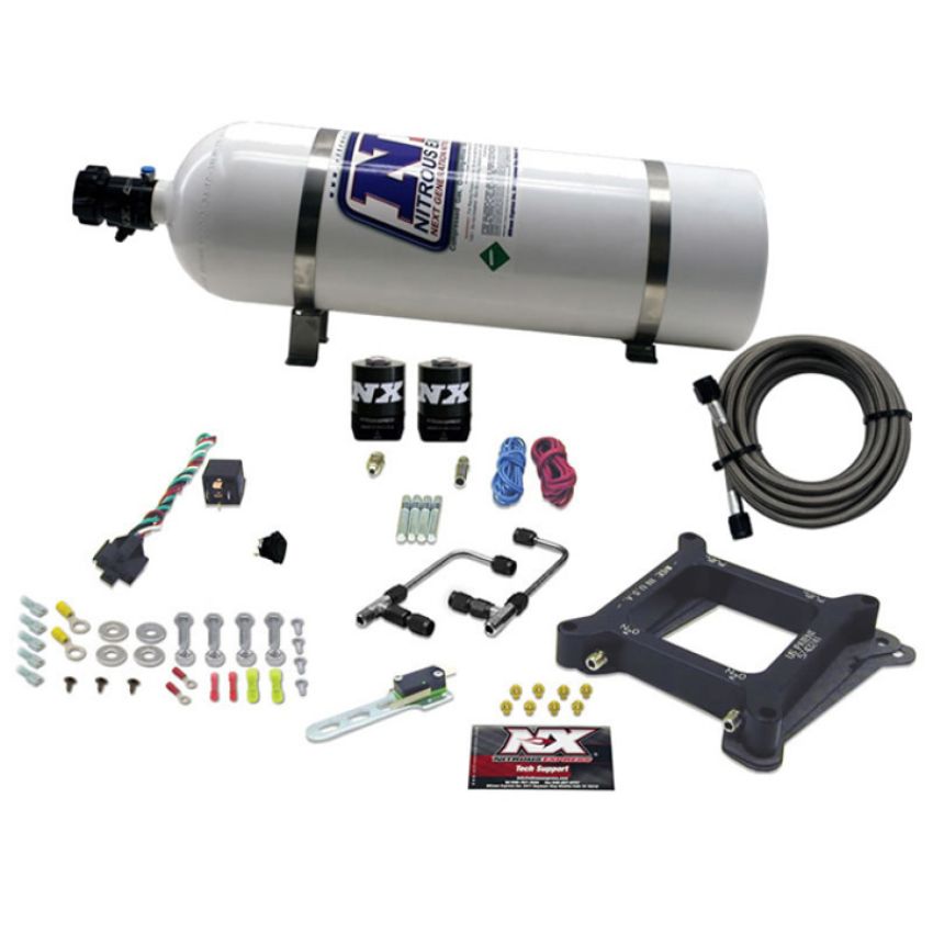 Nitrous Express 60545-15 4150 Gemini PRO-POWER ALCOHOL (100-200-300-400-500HP) WITH 15LB BOTTLE