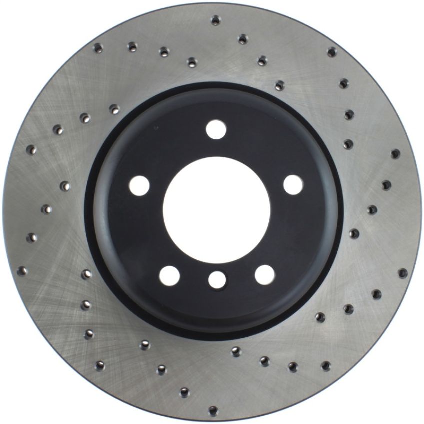 Stoptech 128.34104L Sport Cross Drilled Brake Rotor - Front Right