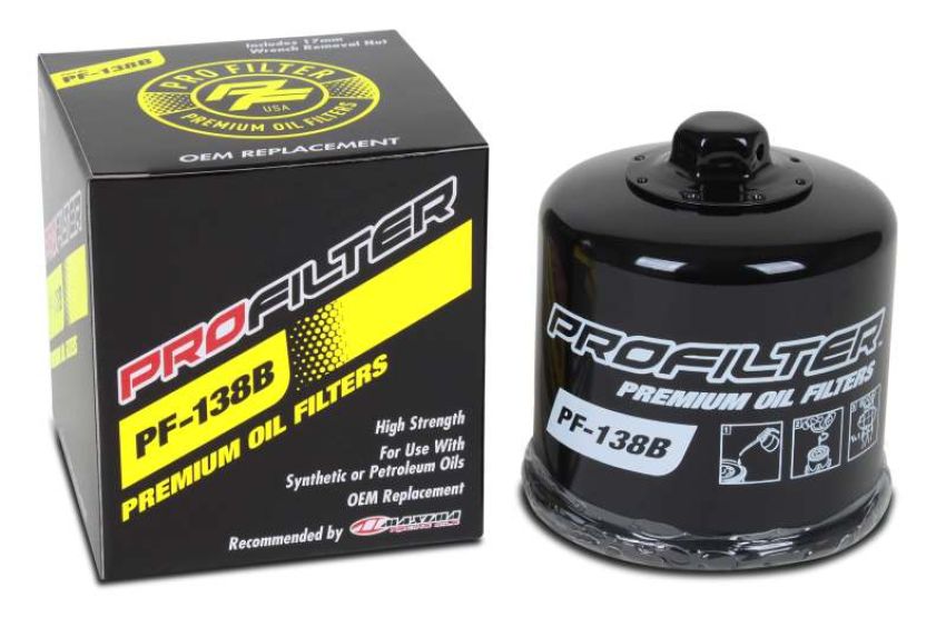 ProFilter PF-138B Aprilia/Arctic Cat/Kawasaki/Suzuki Spin-On/Black/Various Performance Oil Filter