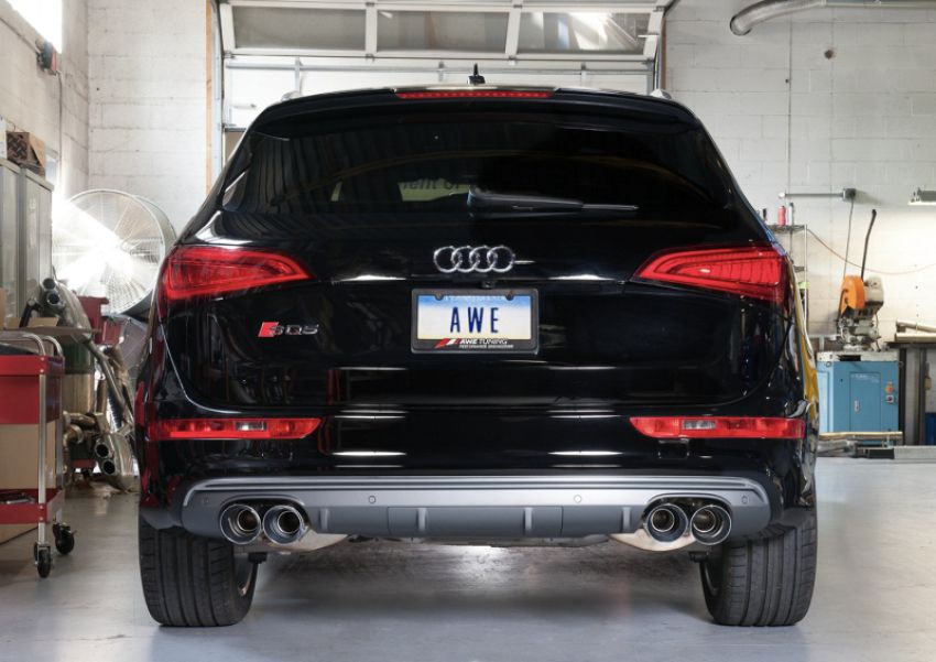 AWE Tuning 3015-43056 Audi 8R SQ5 Touring Edition Exhaust - Quad Outlet Diamond Black Tips