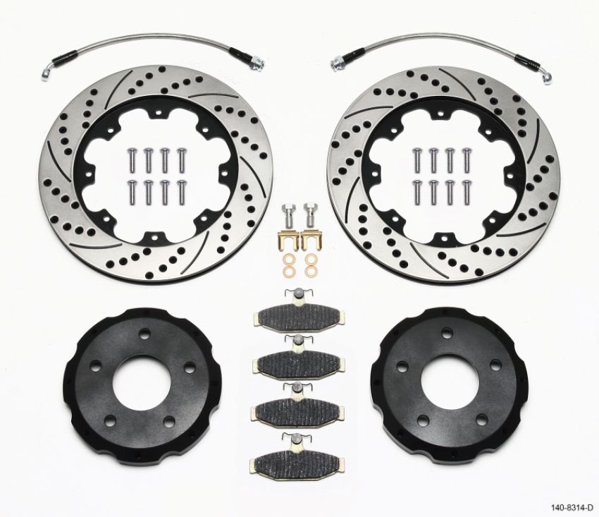Wilwood 140-8314-D Pro-Matrix Rear Kit Drilled 88-96 Corvette C4