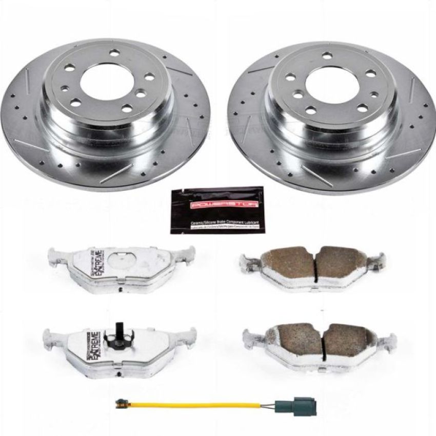 PowerStop K7336-26 Z26 Street Performance Ceramic Brake Pad and Drilled & Slotted Rotor Kit