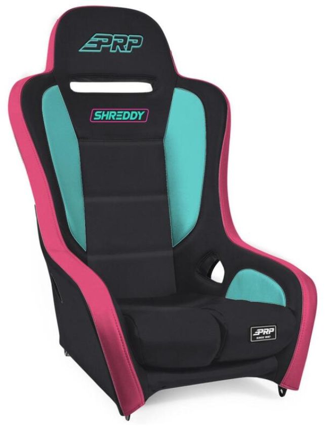 PRP Seats SHRDYA9101-02 PRP ShReddy Podium Suspension Seat - Black- Pink / Teal