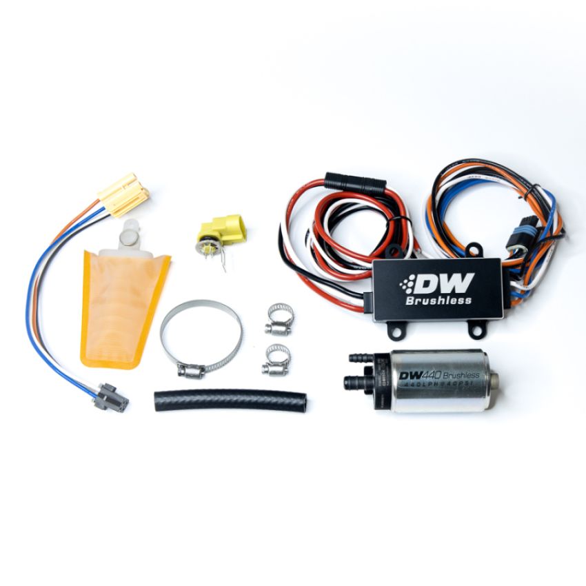 DeatschWerks 9-441-C102-0903 DW440 440lph Brushless Fuel Pump Single/Dual Controller w/ Install Kit 93-07 Subaru WRX