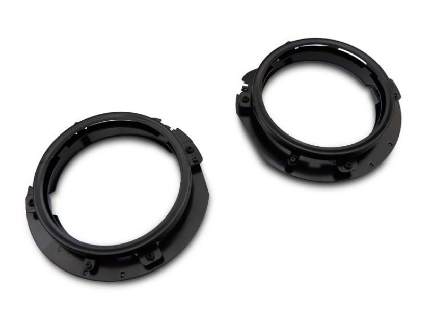 Raxiom J137648 18-23 Jeep Wrangler JL 7-In Headlight Retro-Fit Kit w/ Harness- Blk Housing (Clear Lens)