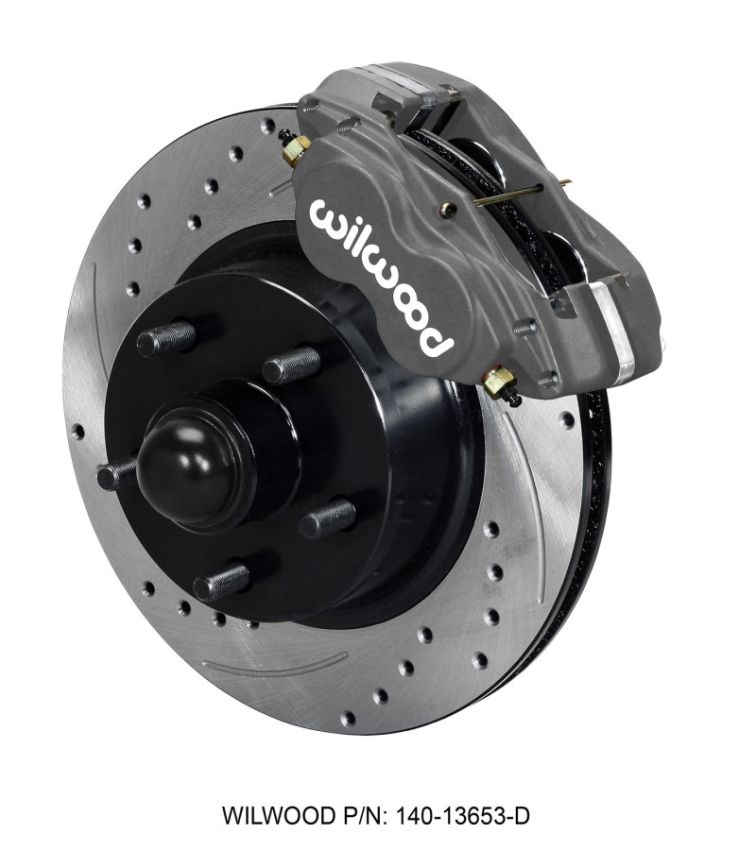 Wilwood 140-13653-D Forged Dynalite-M Front Kit 11.30in 1 PC Rotor&Hub-Drill 60-68 Ford / Mercury Full Size