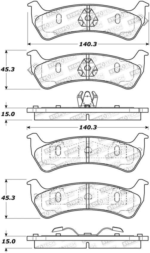 Stoptech 308.06250 Street Brake Pads - Rear