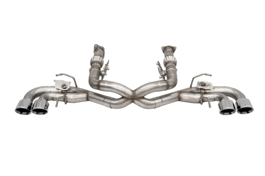 CORSA Performance 21106 Corsa 2020-2024 Corvette C8 3in Valved Cat-Back 4.5in Pol Quad Tips - Fits Factory NPP Exhaust w/AFM