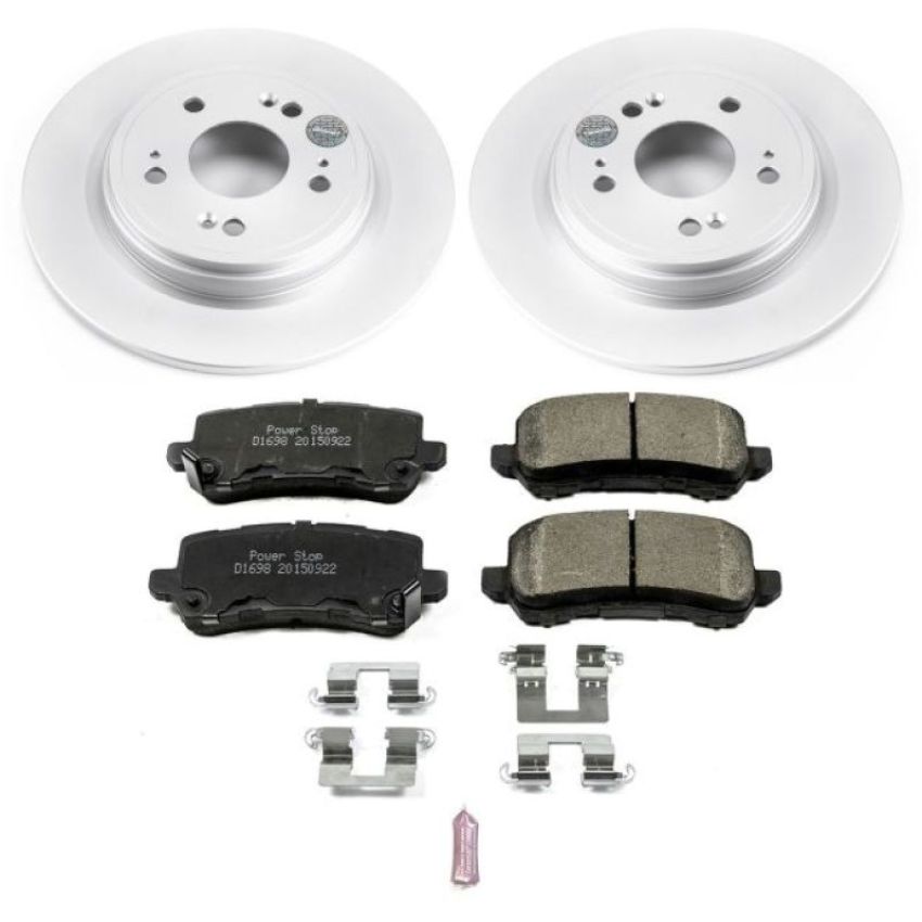 PowerStop CRK6952 Genuine Geomet Coated Rotor and Low-Dust Ceramic Brake Pad Kit