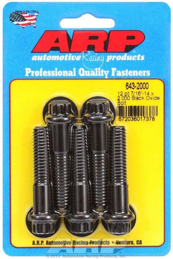 ARP ARP643-2000 Bolt Kit - 12pt. (5) 7/16-14 x 2.000