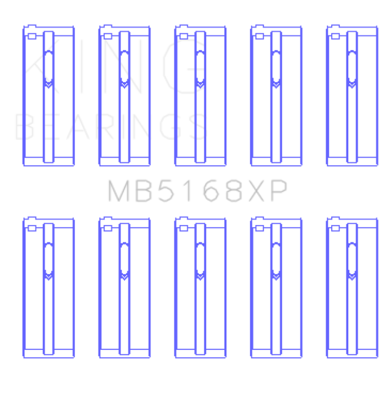 King Honda H22 50mm Journal Crankshaft Main Bearing Set