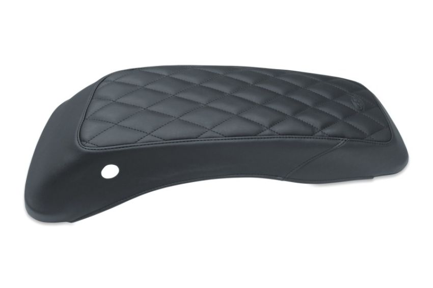 Mustang Motorcycle 77639 Mustang 08-21 Harley FL Touring Harley Saddlebag Lid Covers Diamond Stitch - Black