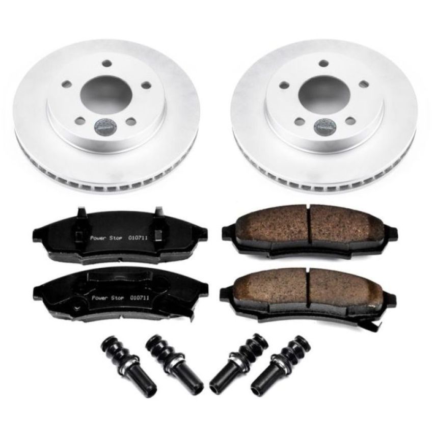 PowerStop CRK7794 Genuine Geomet Coated Rotor and Low-Dust Ceramic Brake Pad Kit