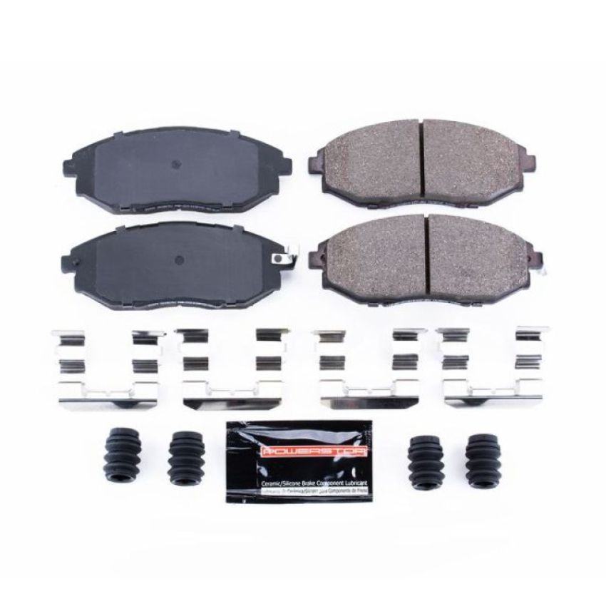 PowerStop Z23-1031 PowerStop - Z23 Daily Driver Carbon-Fiber Ceramic Brake Pads with Hardware Kit