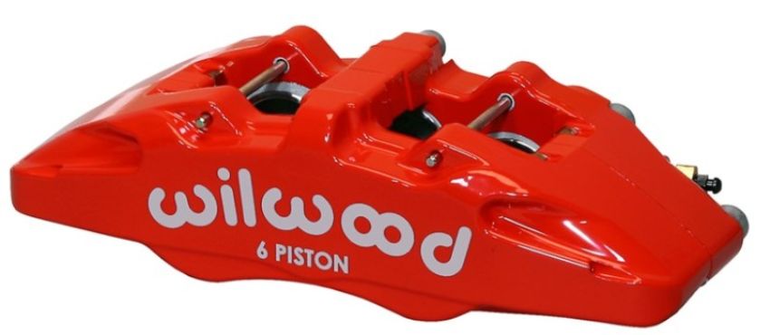 Wilwood 120-13429-RD Caliper-Forged Dynapro 6 5.25in Mount-Red-L/H 1.62/1.38in/1.38in Pistons .81in Disc