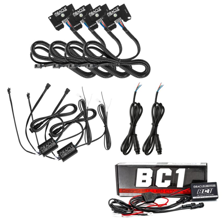 Oracle Lighting 1346-335 Jeep Wrangler JL/Gladiator JT ColorSHIFT RGB+W Headlight DRL Kit - w/BC2 Cont.