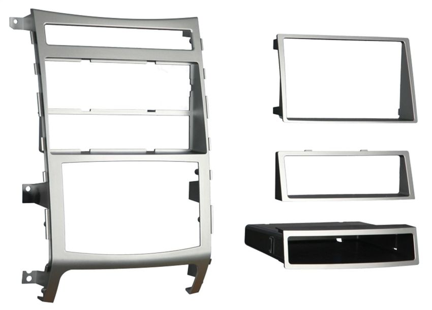 Metra 99-7335S Single or Double DIN Installation Dash Kit for 2007-2009 Hyundai Veracruz with Automatic Climate Control Only (Silver) (Silver)