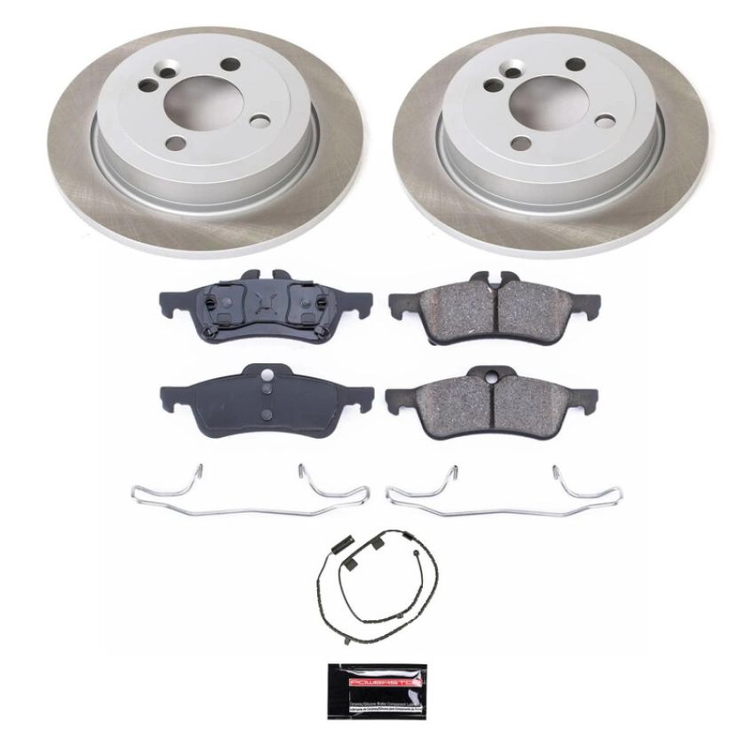 PowerStop SC6280 Semi-Coated Rotor and Low-Dust Ceramic Brake Pad Kit