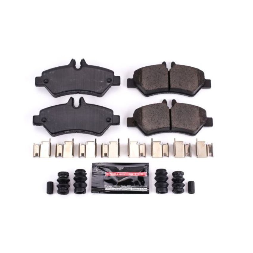 PowerStop Z23-1317 PowerStop - Z23 Daily Driver Carbon-Fiber Ceramic Brake Pads with Hardware Kit