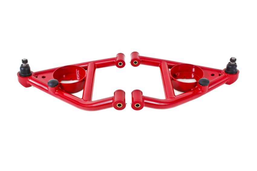 BMR Suspension AA006R A-arms, Lower, DOM, Non-adjustable, Polyurethane Bushings, Front Bump Stops