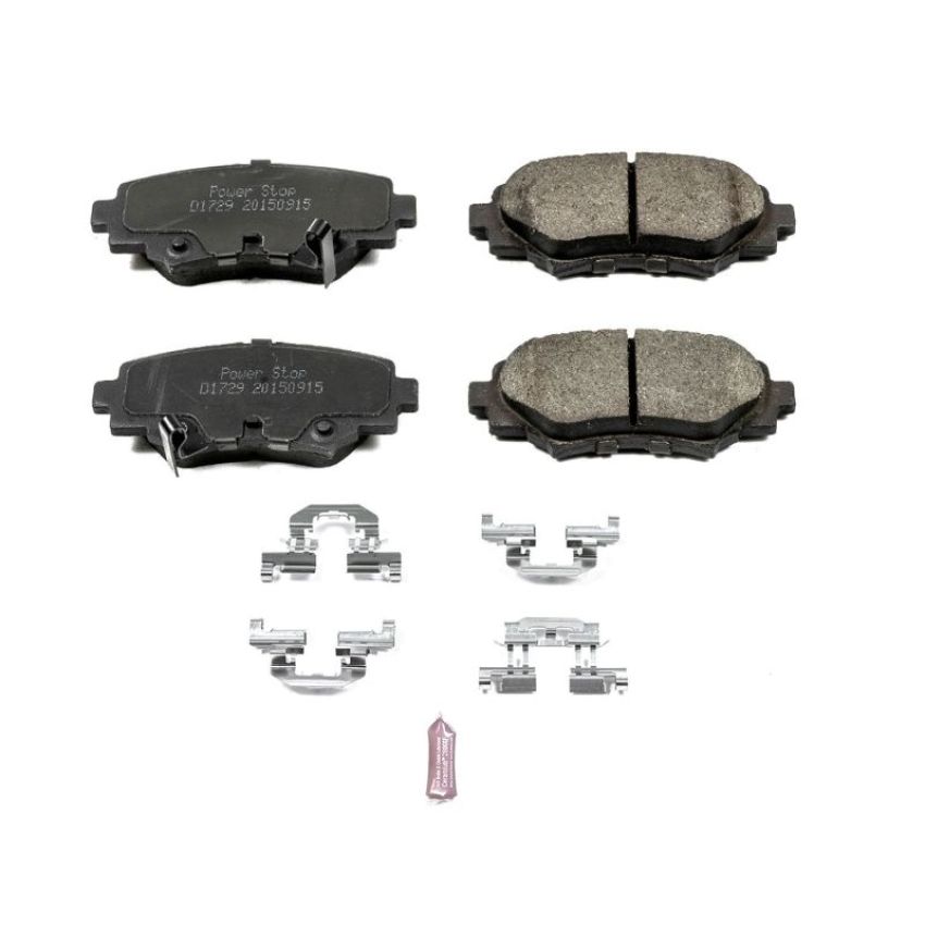 PowerStop 17-1729 PowerStop - Z17 Low-Dust Ceramic Brake Pads with Hardware