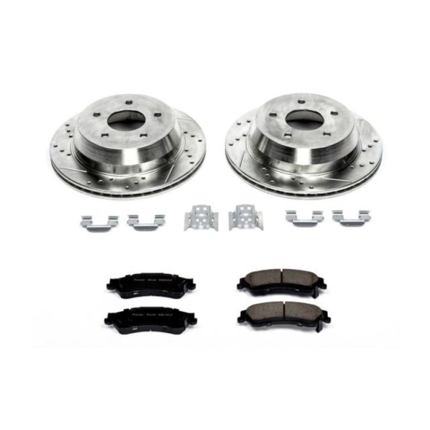PowerStop K2008 Z23 Daily Driver Carbon-Fiber Ceramic Brake Pad and Drilled & Slotted Rotor Kit