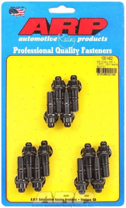 ARP ARP100-1402 Header Stud Kit - 12pt. 3/8 x 1.670 OAL (12)