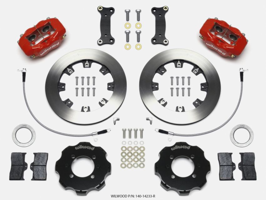 Wilwood 140-14233-R Forged Dynalite Front Hat Kit 12.19in Red 2016-Up Mazda MX5 Miata w/ Lines