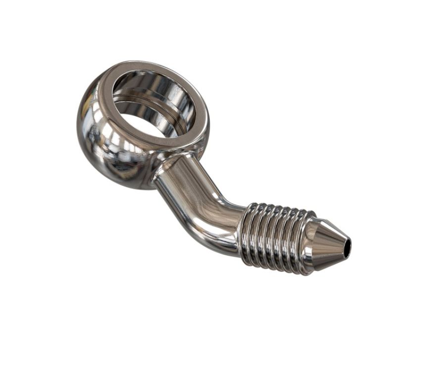 Goodridge PB594L-03C 45 Deg Banjo Adaptor compound left for 3/8 or M10 Bolt