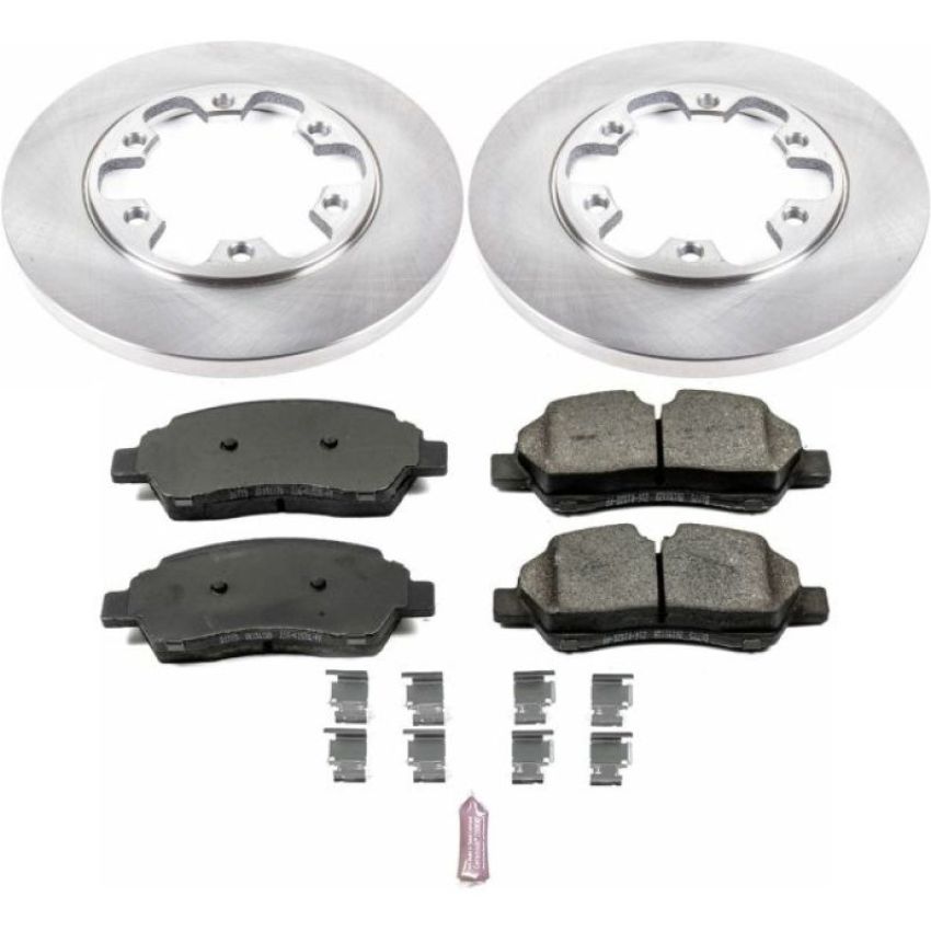PowerStop KOE7149 OE Stock Replacement Low-Dust Ceramic Brake Pad and Rotor Kit