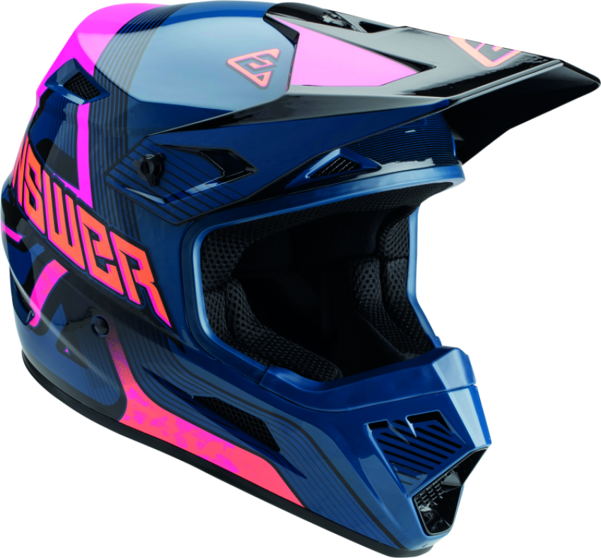 Answer 447776 AR1 Vendetta Helmet Dark Blue/Rhodamine/Orange Youth - Medium