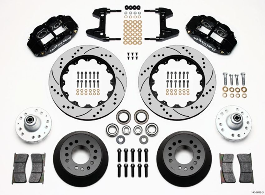 Wilwood 140-9802-D Narrow Superlite 6R Front Hub Kit 14.00in Drilled 74-80 Pinto/Mustang II Disc Spindle only