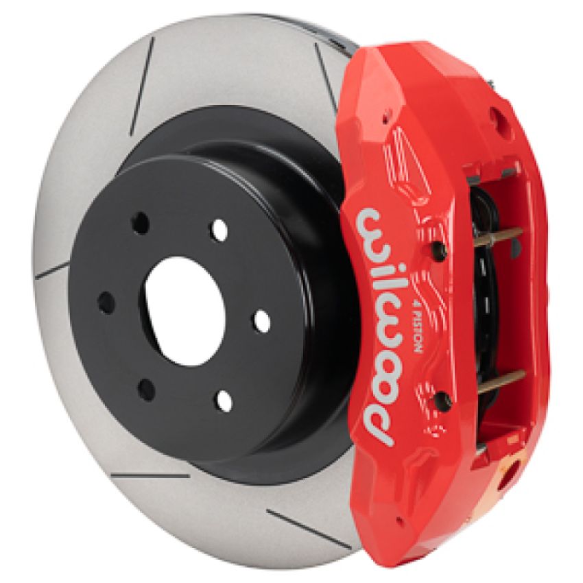 Wilwood 140-16861-R 99-18 Chevy Silverado/GMC Sierra 16x1.25 Slotted Rotor TX4R 4 Piston Rear Brake Kit - Red