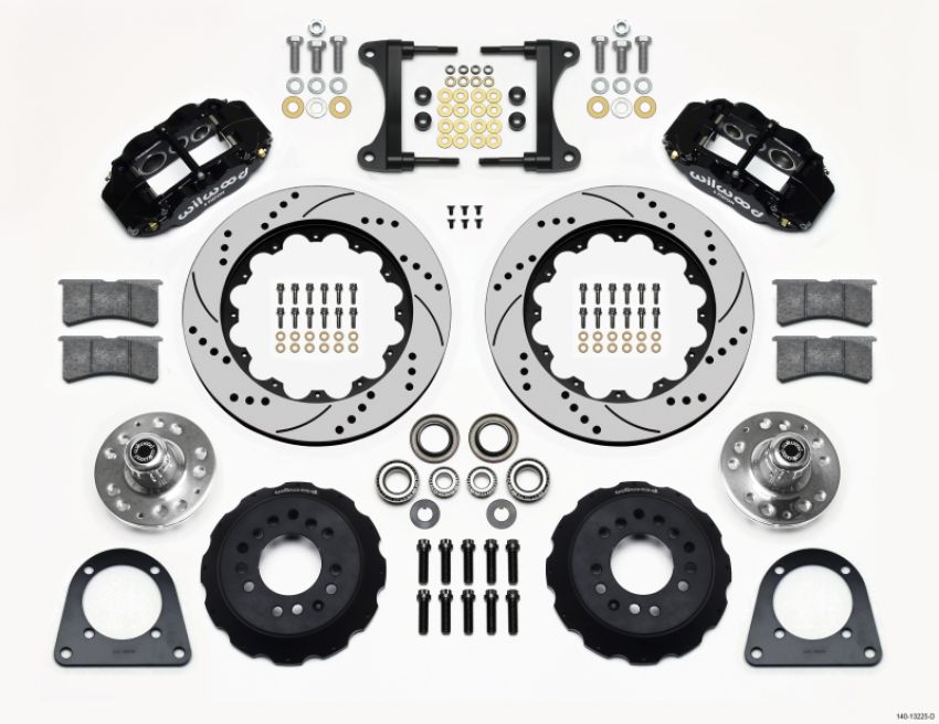 Wilwood 140-13225-D Narrow Superlite 6R Front Hub Kit 14.00in Drilled TCI-IFS 71-78 (Pinto Based)